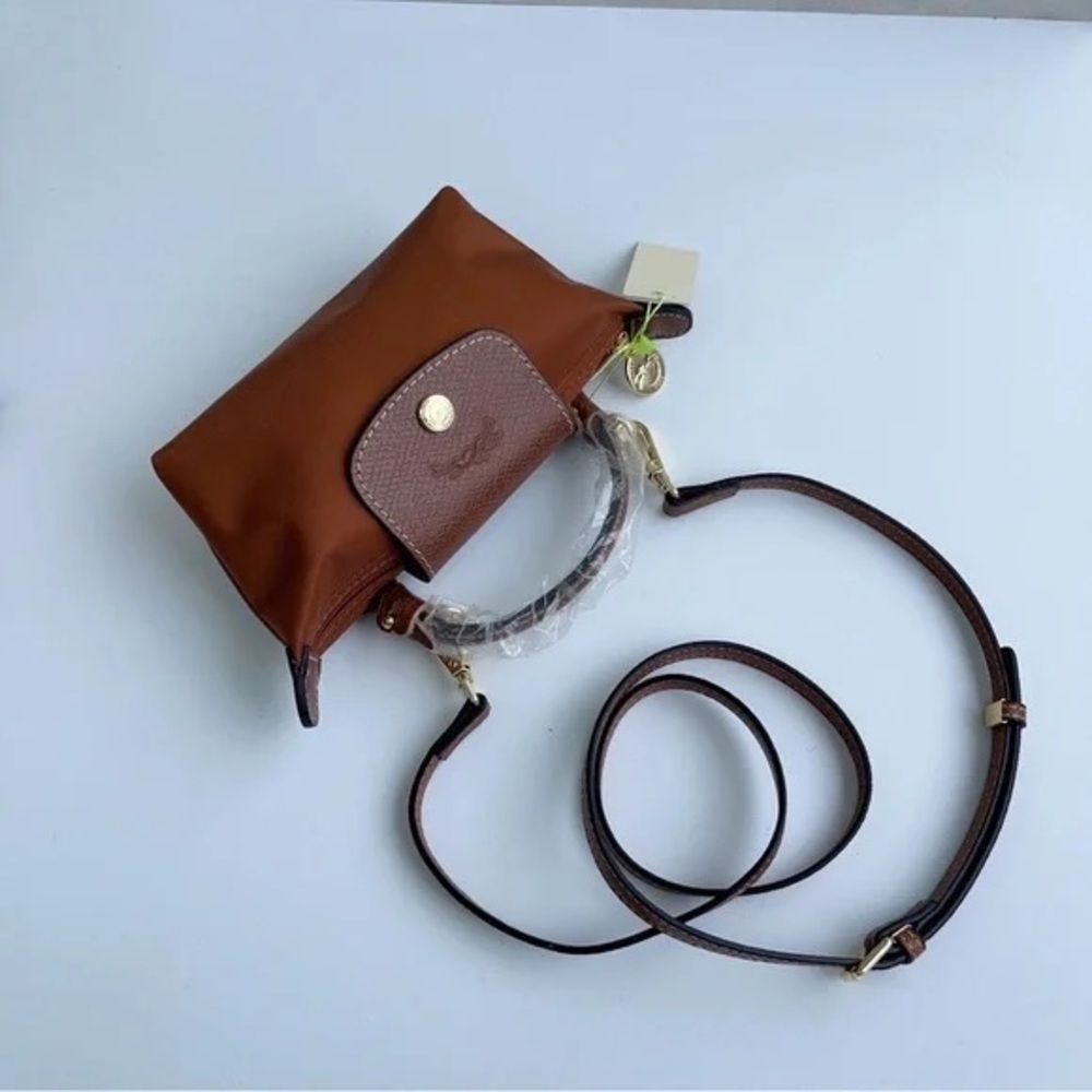 Longchamp Elegant Brown and Cream Crossbody Bag - Picture 2 of 6